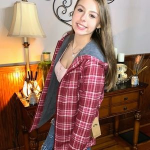 Hooded Flannel Jacket